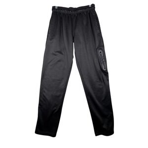 Reebok Track Pants Women Athletic Training Workout Jogger Zip Pocket Black Small